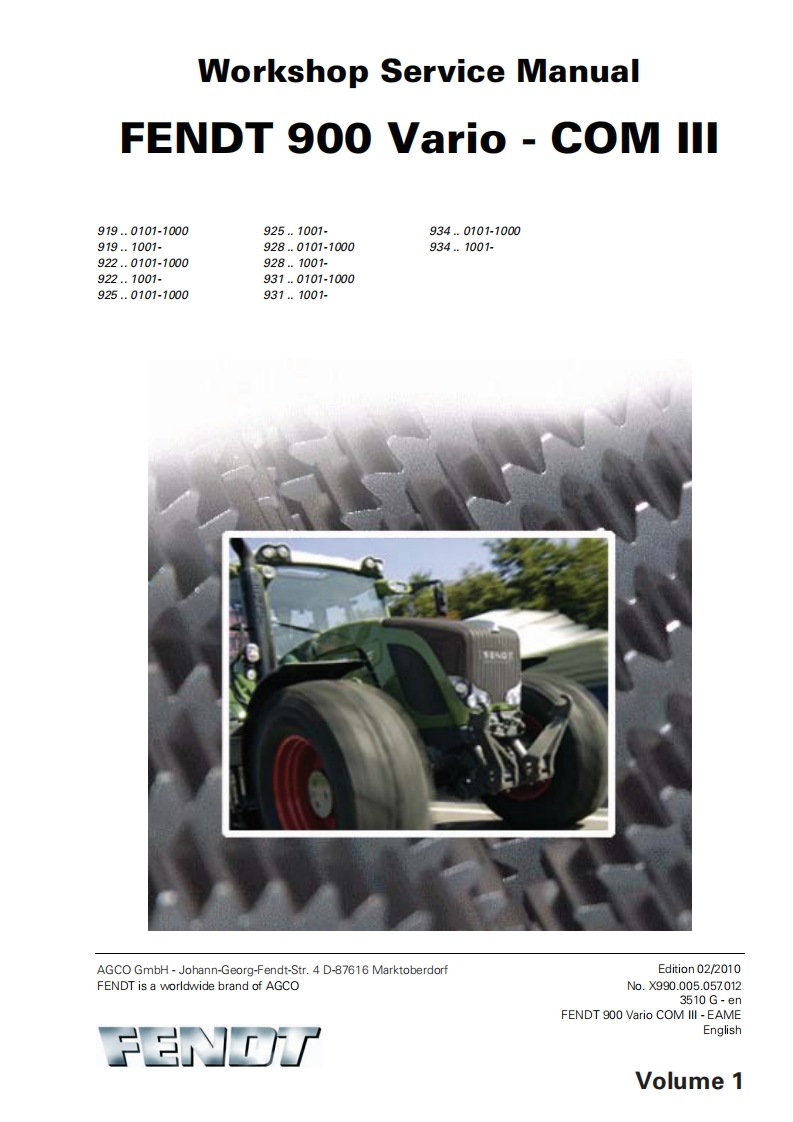 fendt-900-vario-com-iii-workshop-service-manuals维修维护手册