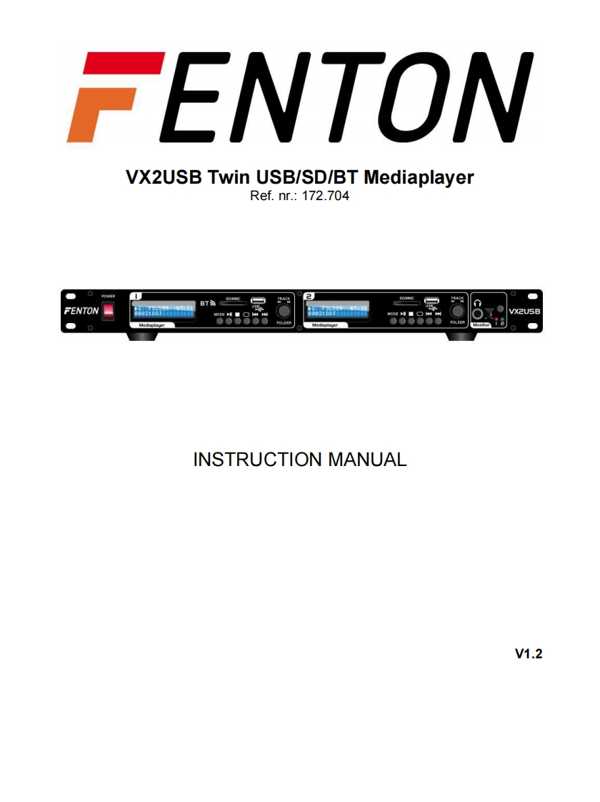 fentonVX2USB操作说明书手册