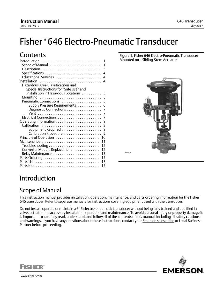 fisher_646_im操作说明书手册