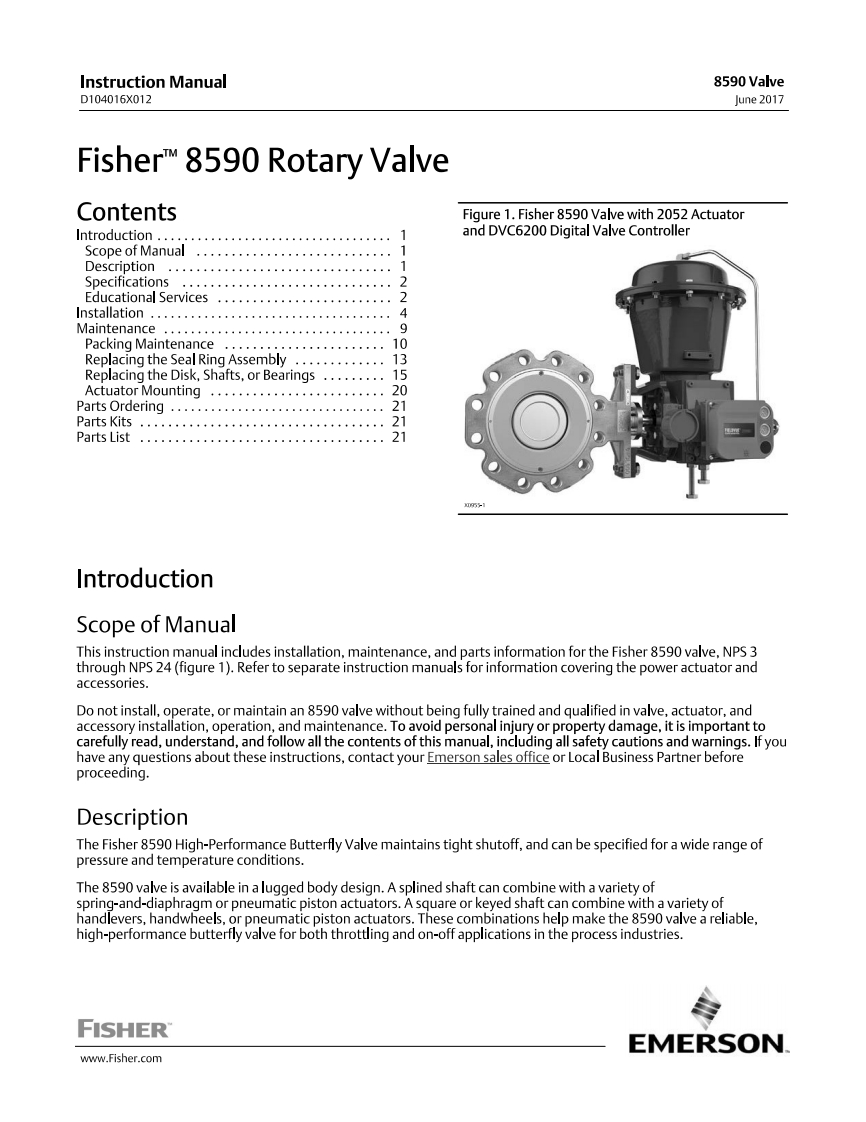 fisher_8590_im操作说明书手册