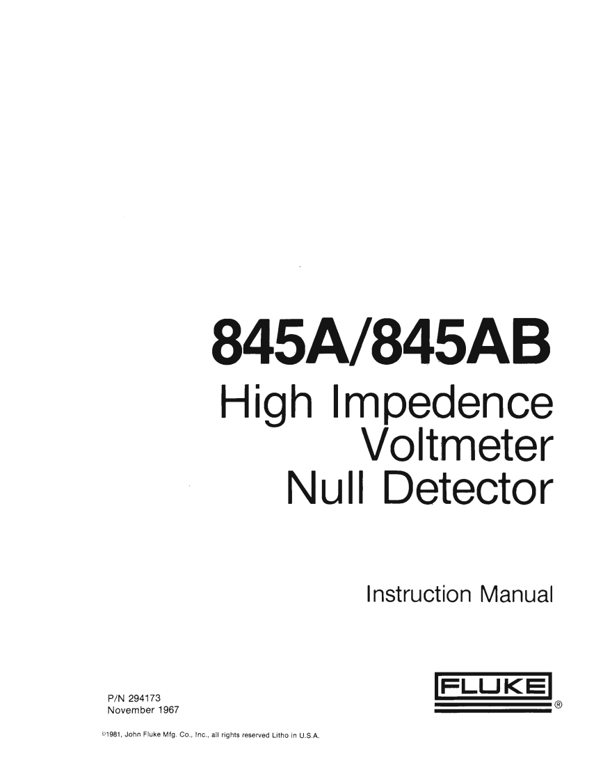 fluke_845a_ab_维修参考手册