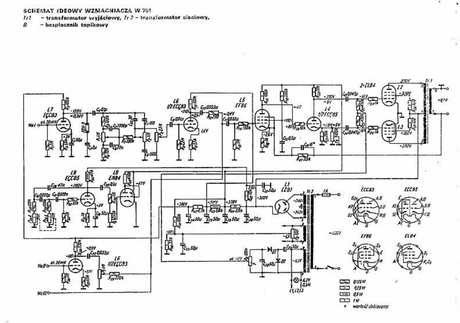 fonica_w-701_russian1965维修电器原理图说明书手册