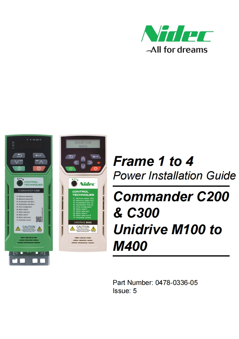 frequentieregelaars-commander-c200-c300-en-unidrive-m100-m400-frame-1-4-power-安装操作说明书手册-en-iss5-0478-0336-05