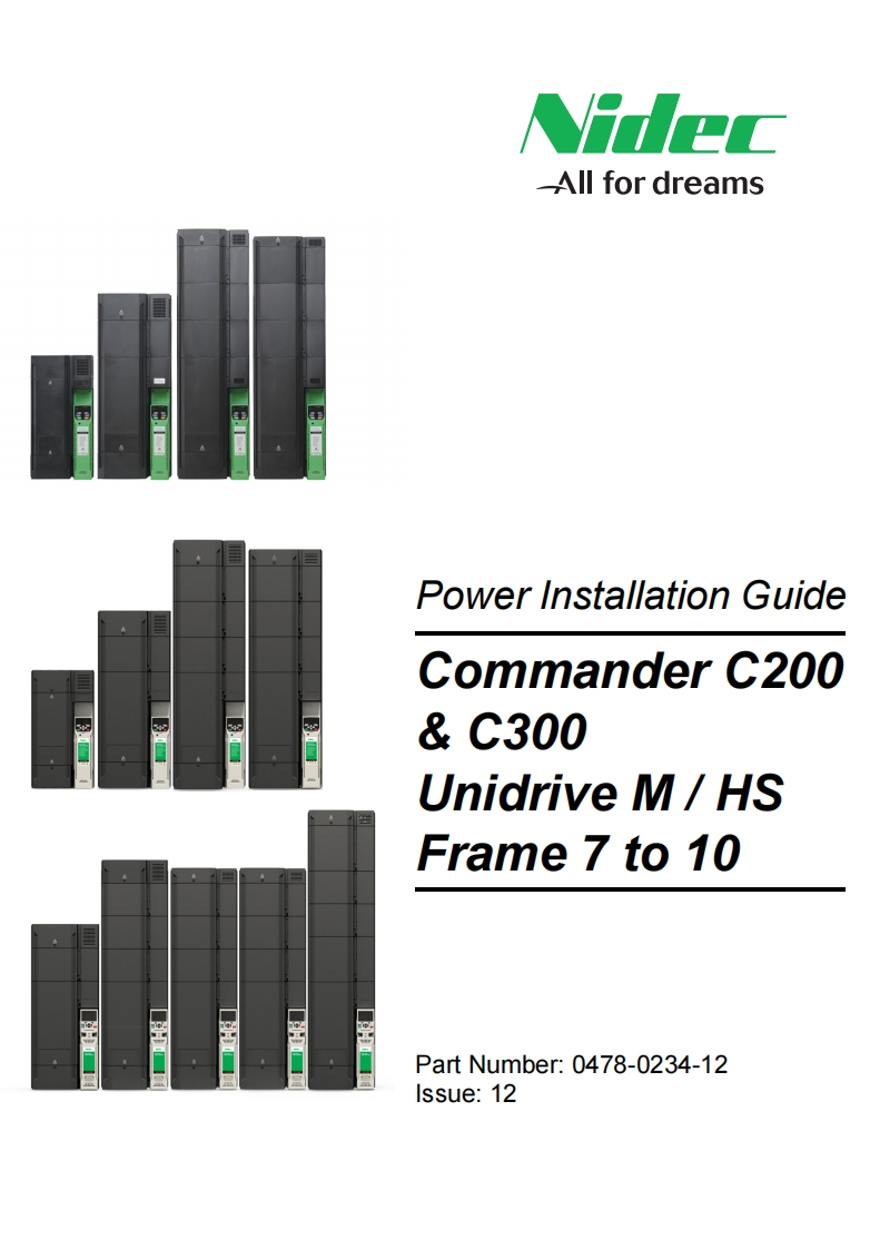 frequentieregelaars-commander-c200-c300-en-unidrive-m200-m702-frame-7-10-power-安装操作说明书手册-en-iss12-0478-0234-12