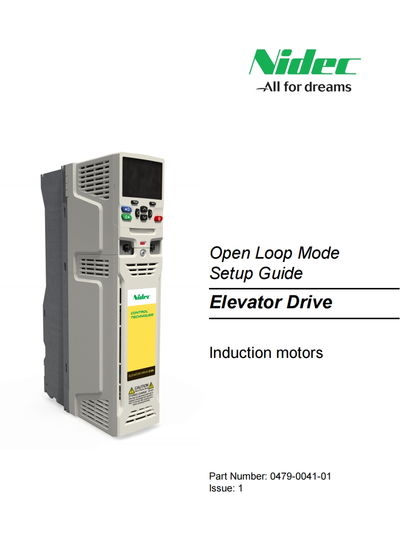 frequentieregelaars-elevator-drive-e300-open-loop-mode-设置说明书手册-en-iss1-0479-0041-01