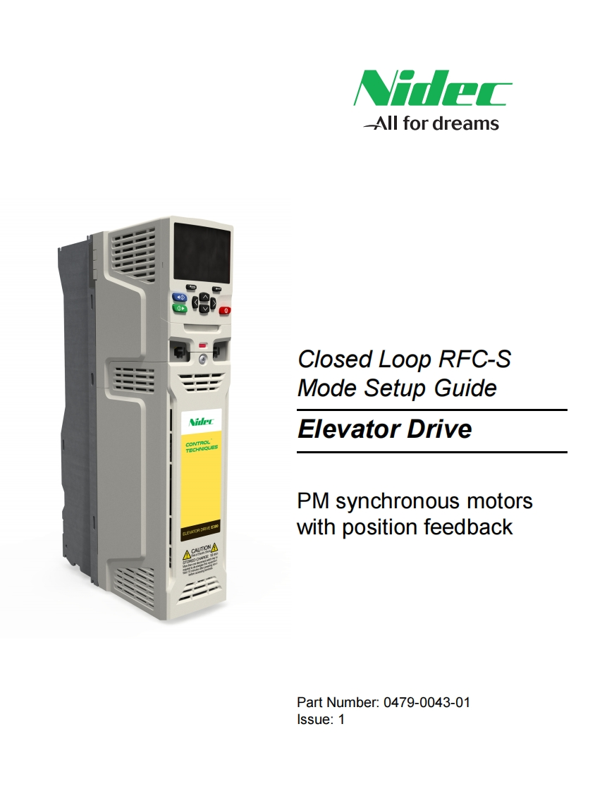 frequentieregelaars-elevator-drive-e300-rfc-s-mode-设置说明书手册-en-iss1-0479-0043-01