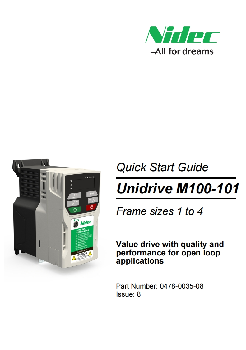 frequentieregelaars-unidrive-m100-101-快速操作说明书手册-en-iss8-0478-0035-08