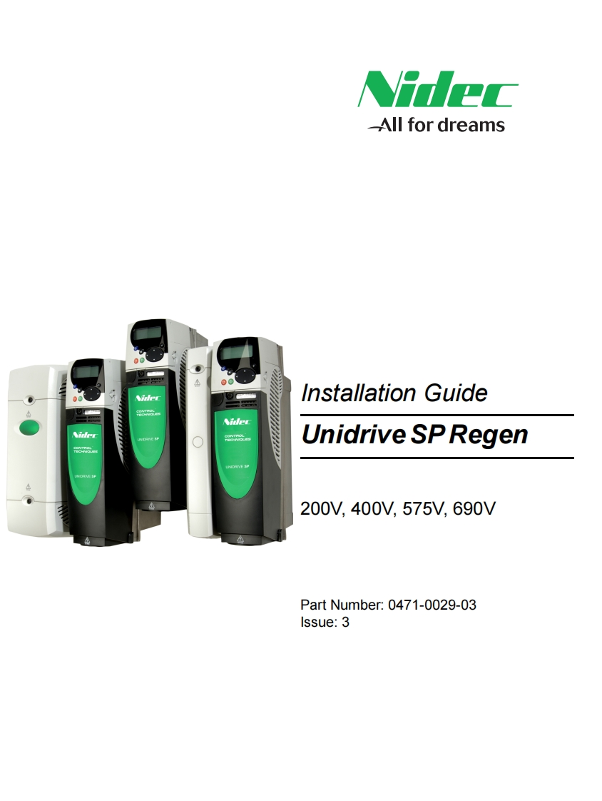 frequentieregelaars-unidrive-sp-regen-安装操作说明书手册-en-iss3-0471-0029-03