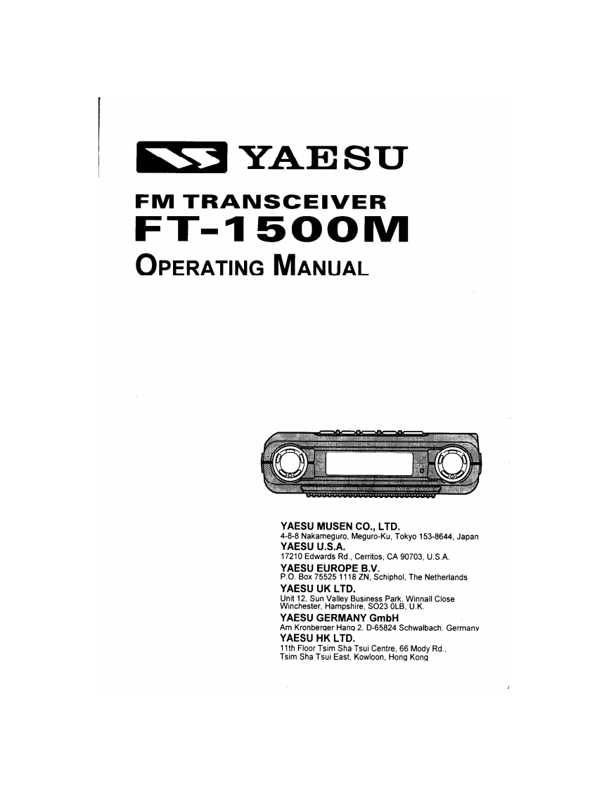 ft-1500m-users-manual操作说明书手册