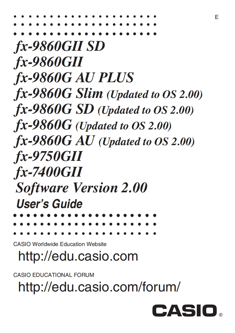 fx-9860GII_user使用操作说明书手册