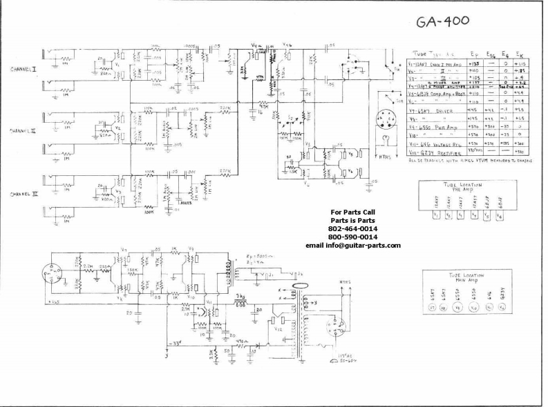 ga400维修电器原理图说明书手册