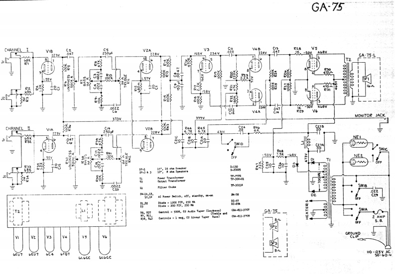 ga75_new维修电器原理图说明书手册