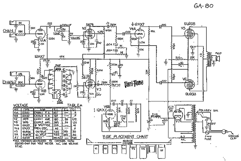 ga80_varitone维修电器原理图说明书手册