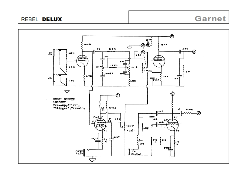 garnet_lb100ft_rebel_deluxe维修电器原理图说明书手册