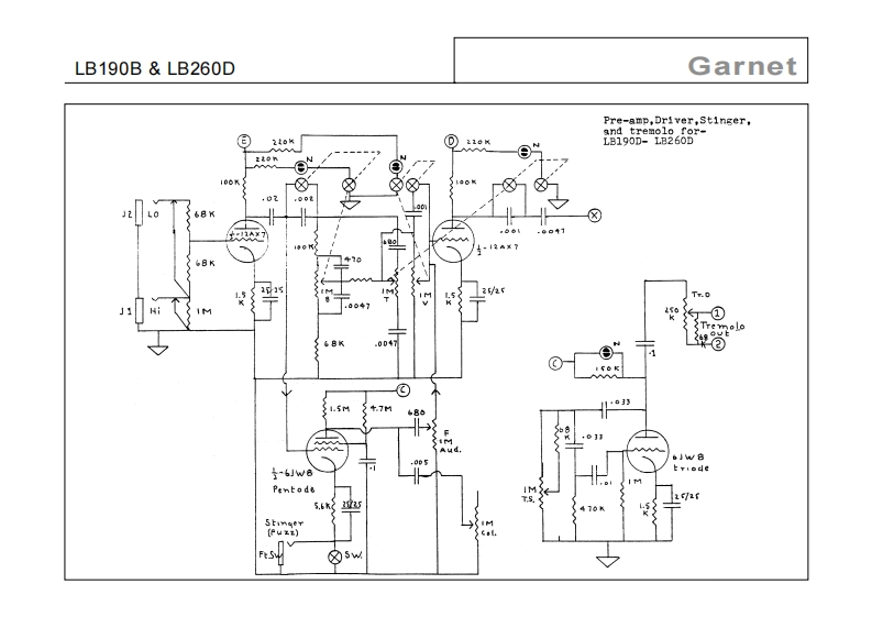 garnet_lb190d_pro维修电器原理图说明书手册