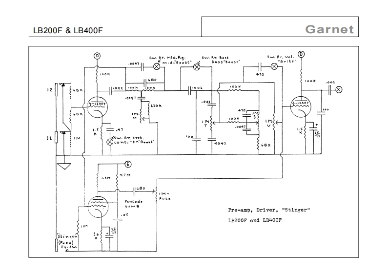 garnet_lb200f_pro200维修电器原理图说明书手册