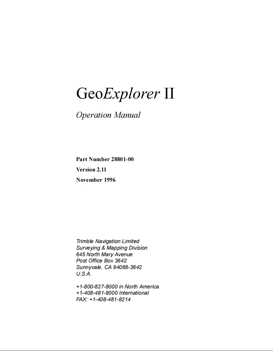 geoexplorer_ii_user_manual操作说明书手册