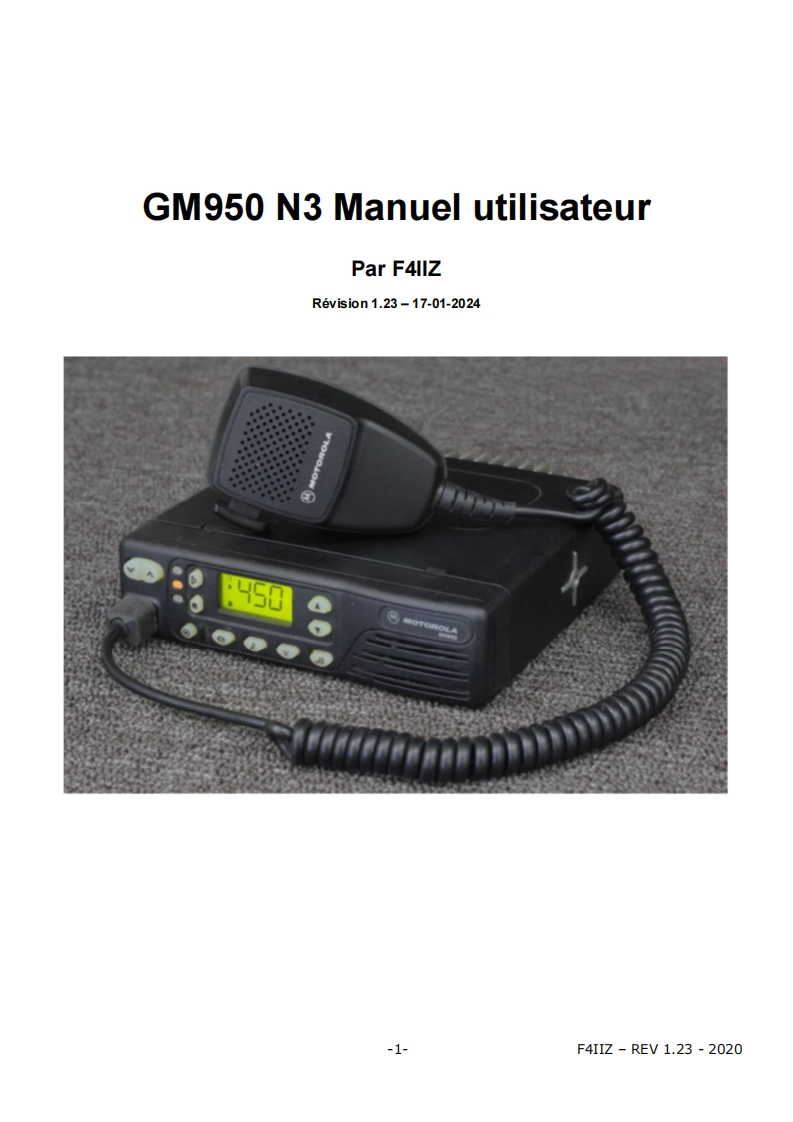 gm950_manuel_utilisateur操作说明书手册