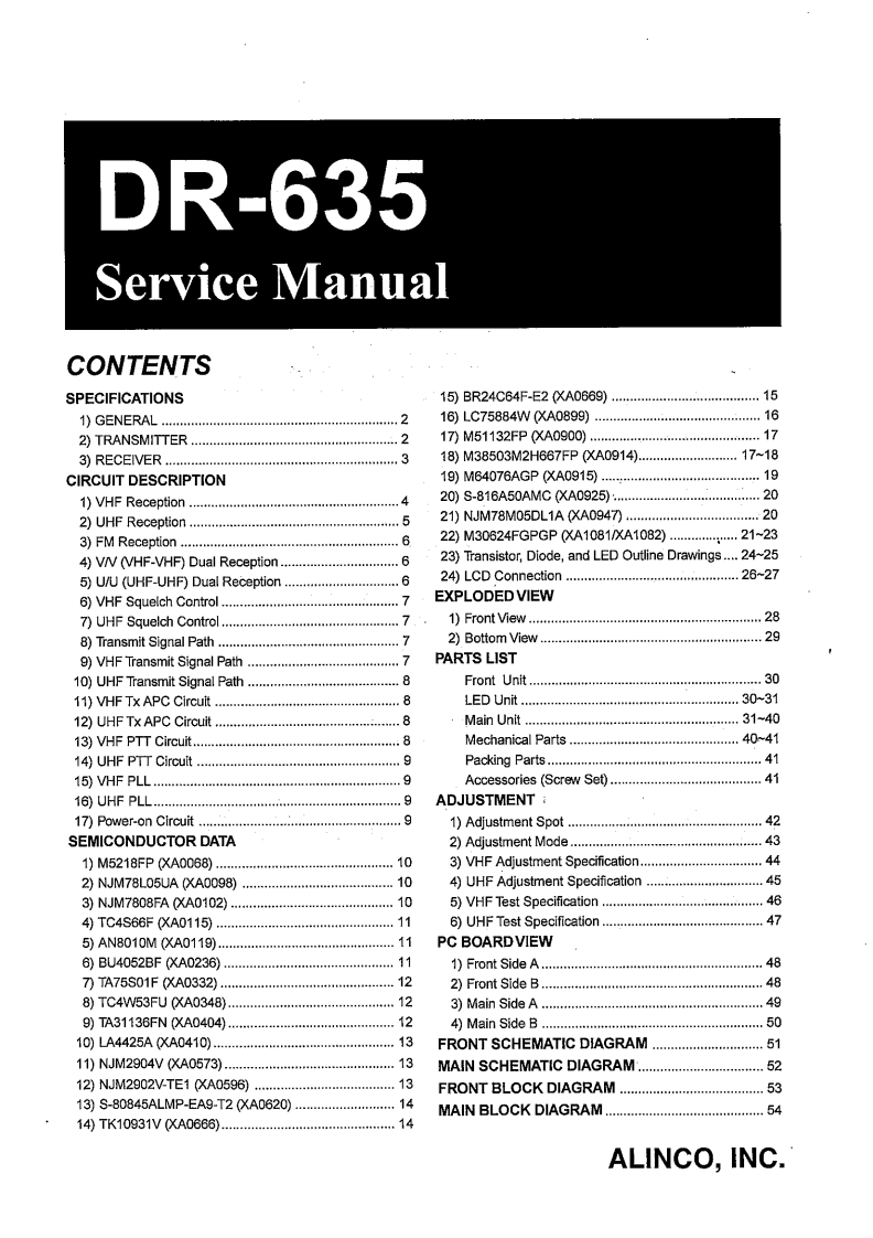ham.dmz.ro.dr635_service维修电器原理图手册