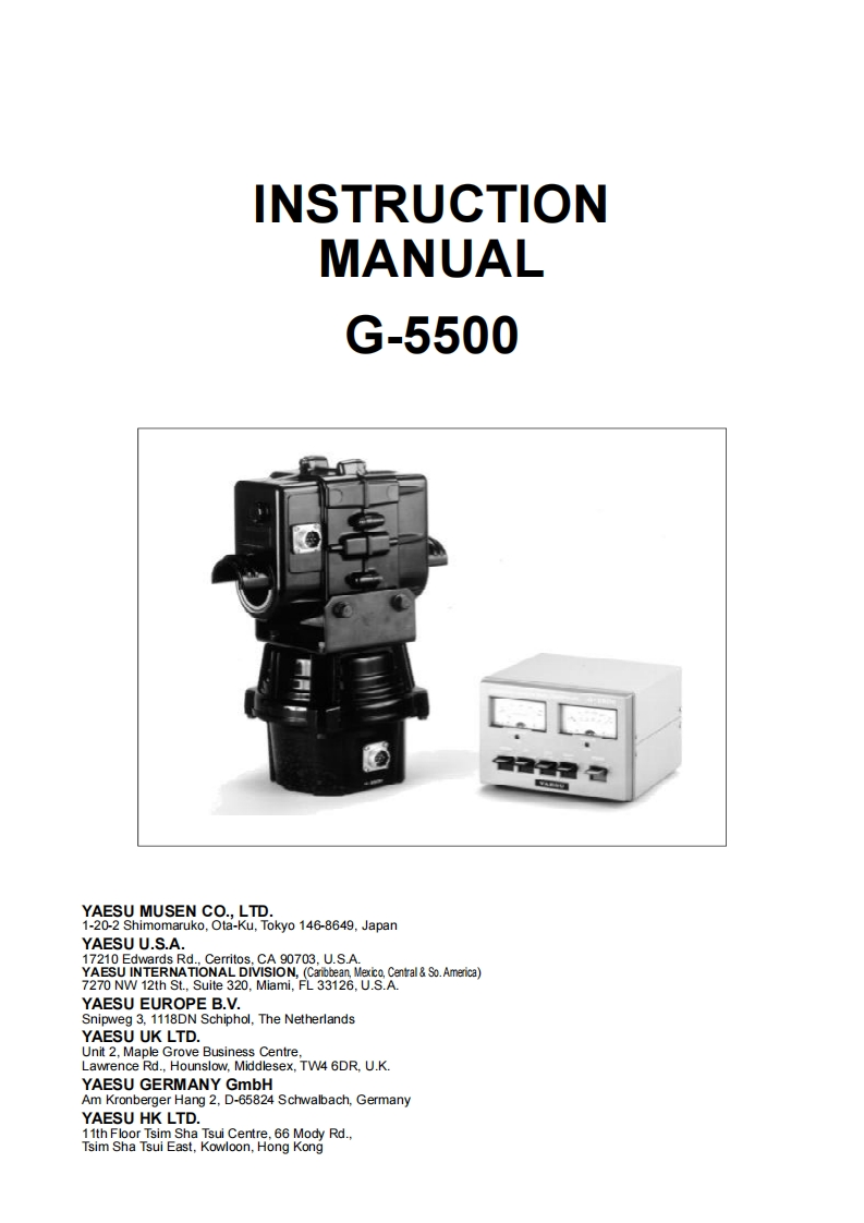 ham.dmz.ro.g-5500-operating-操作说明书手册