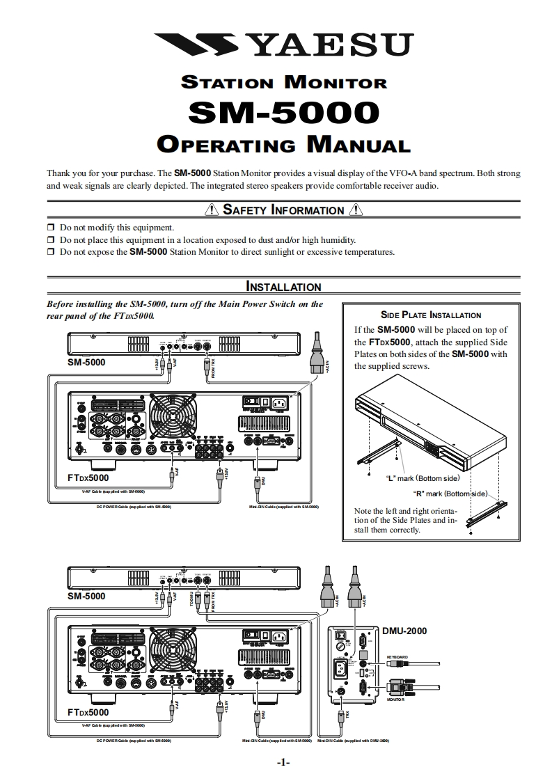 hampedia.net.SM-5000_OM_ENG_Station_Monitor_操作说明书手册