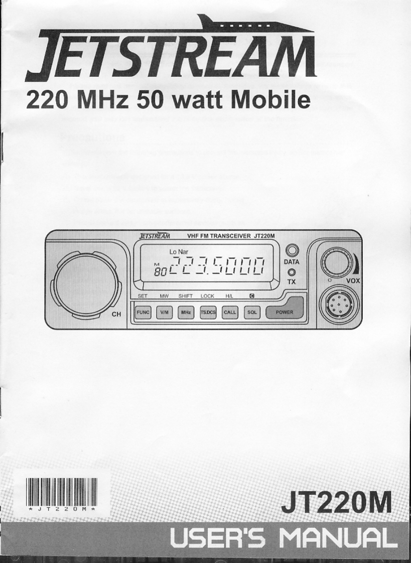 hampedia.net.jetstream-jt-220m_Operators_操作说明书手册