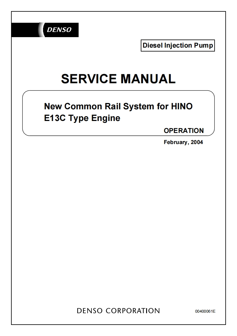 hino-e13c-type-engine-service-manual维修维护手册
