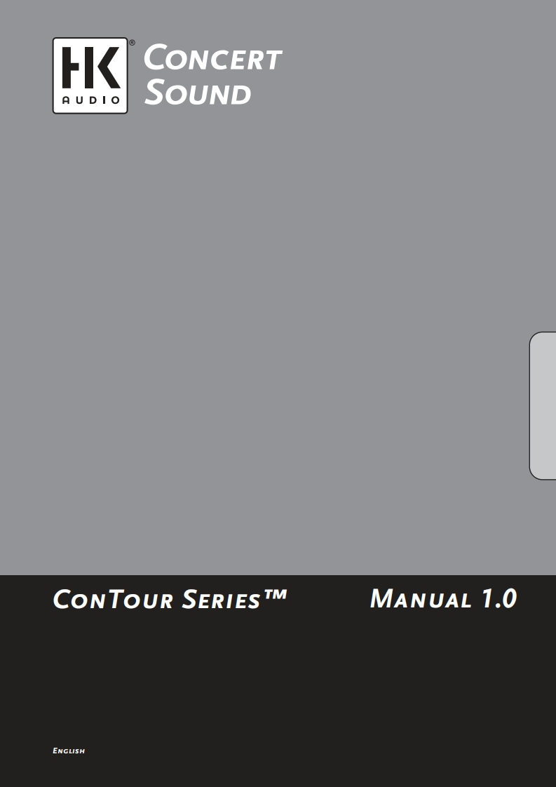 hkaudioCONTOUR操作说明书手册