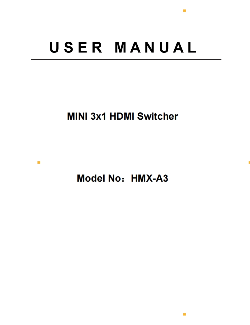 hmx-a3-操作说明书手册