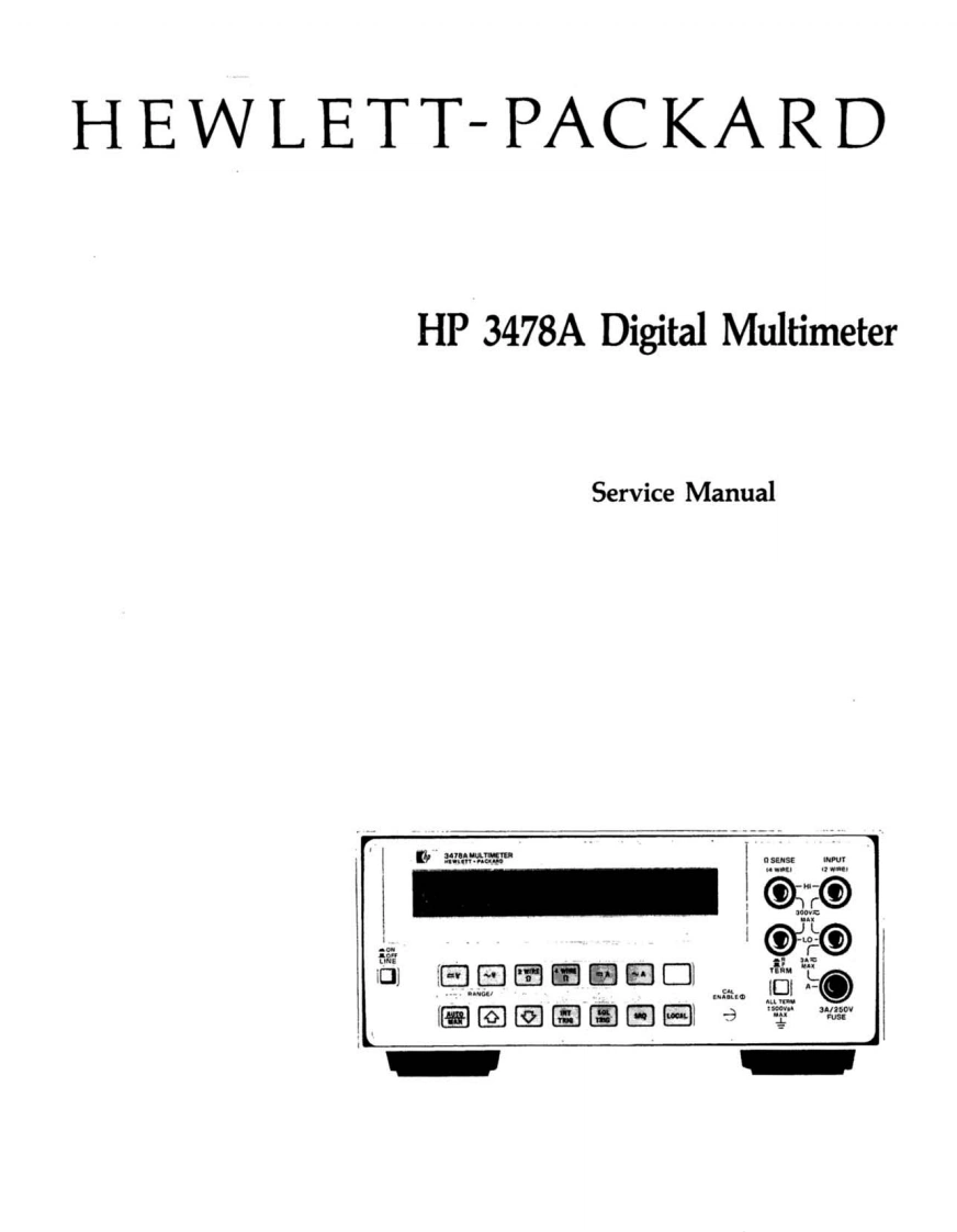 hp-3478a-维修维护手册