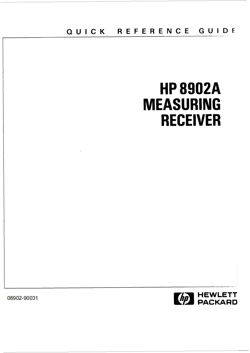 hp_8902a_serv维修手册含电器原理图ice_vol-1