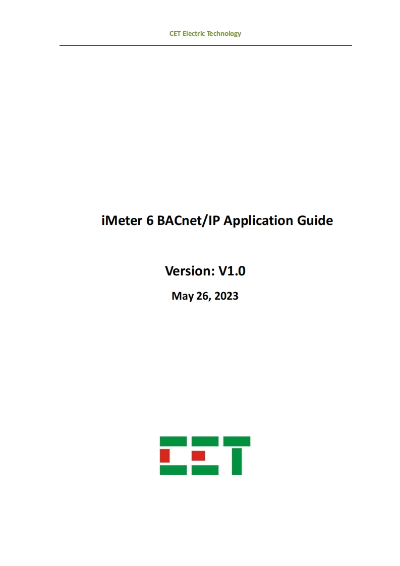 iMeter6BACnetIP操作说明书手册V1.0(20230526)