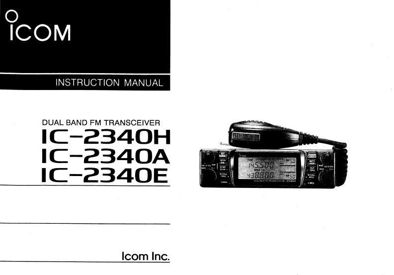 icom--ic-2340h--操作说明书手册--ID3639