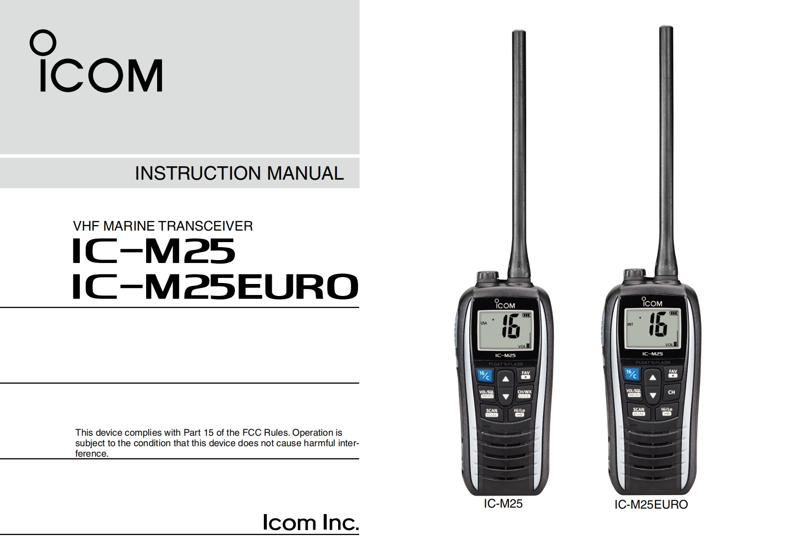 icom-ic-m25-user-guide操作说明书手册