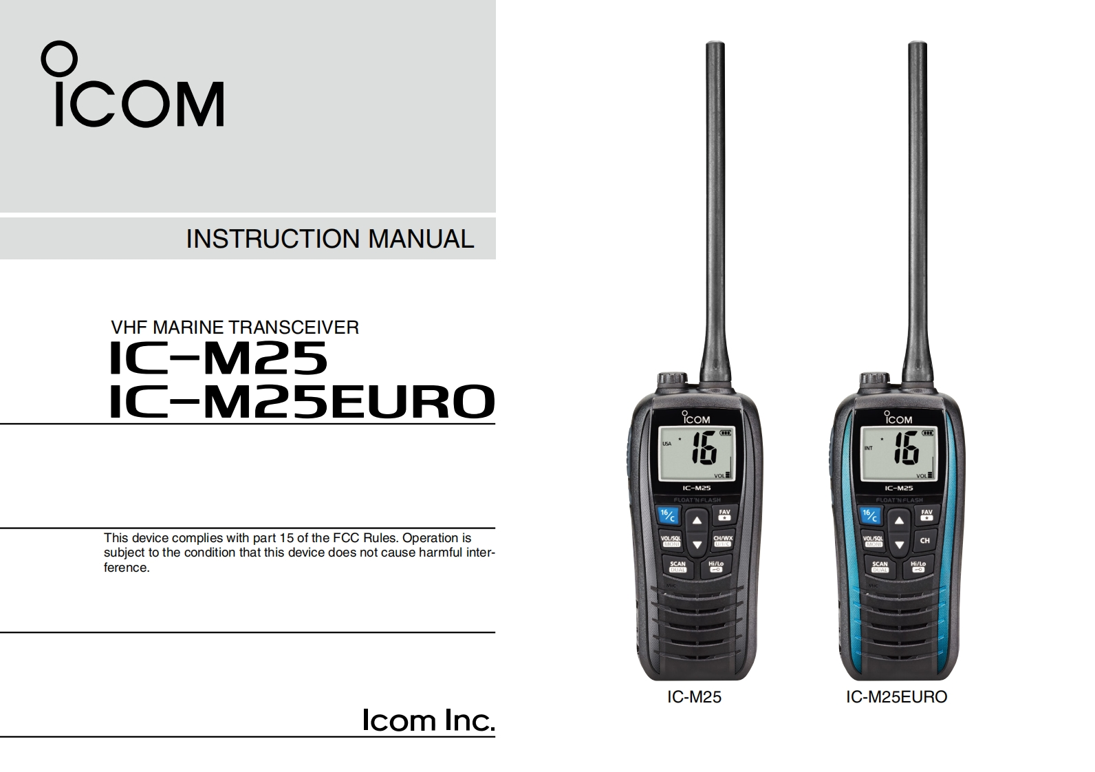 icom-ic-m25-user-manual操作说明书手册-en