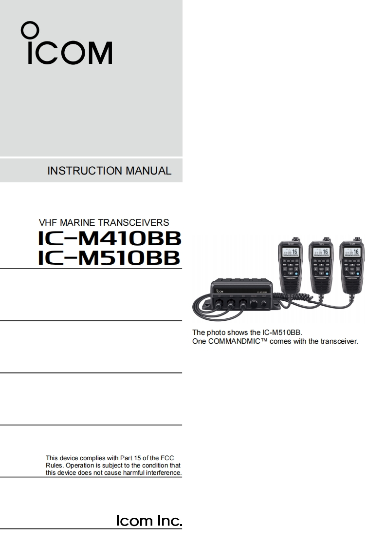 icom-ic-m410bb-user-manual操作说明书手册-en