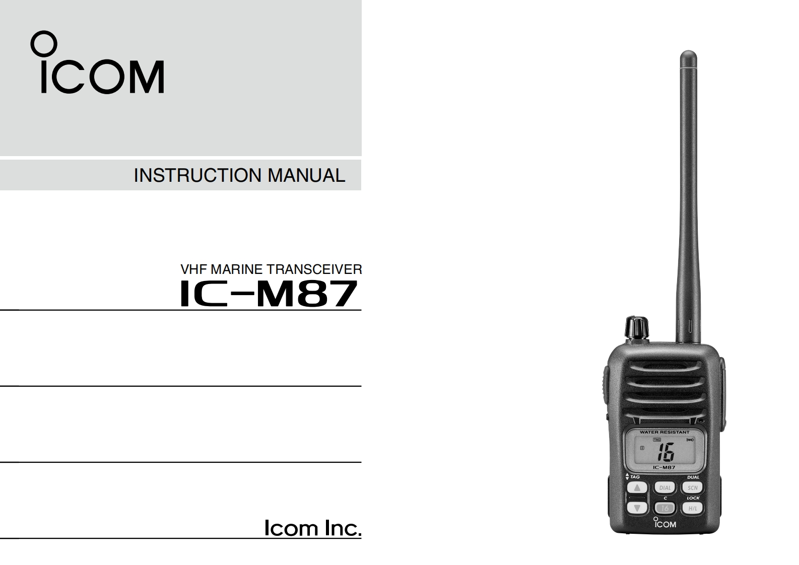 icom-ic-m87-user-guide操作说明书手册