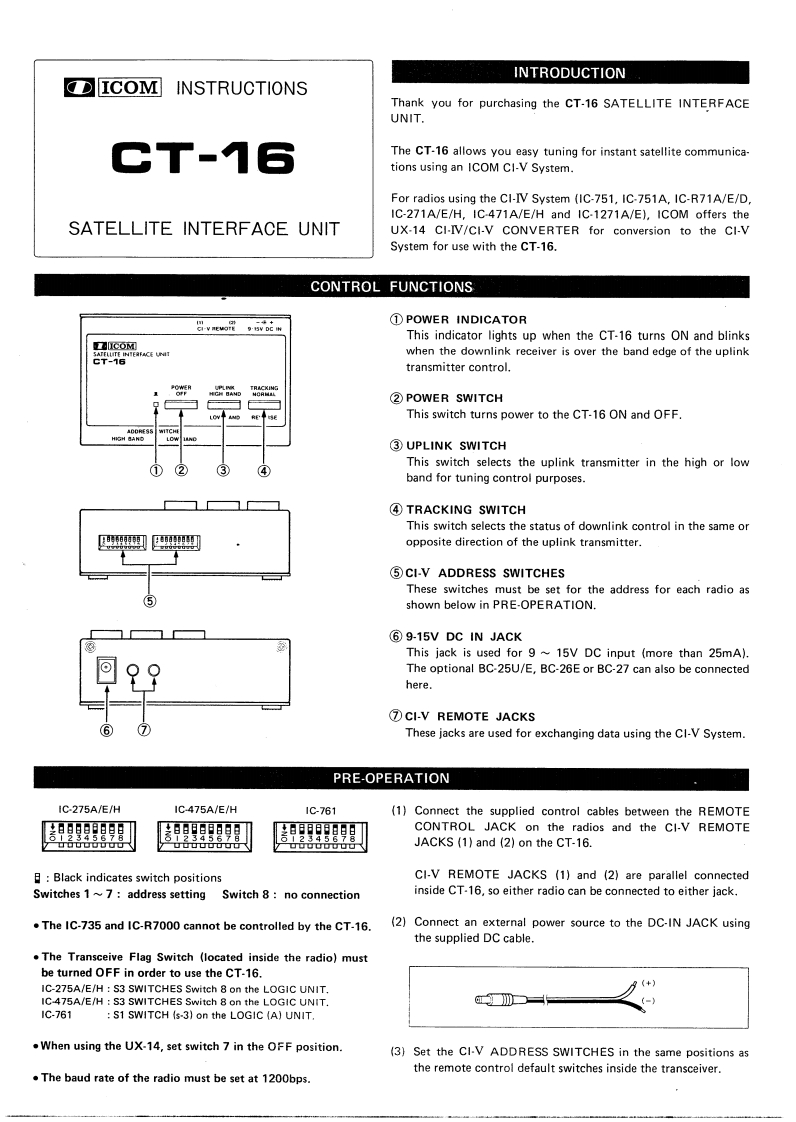 icom_ct16_使用说明书手册