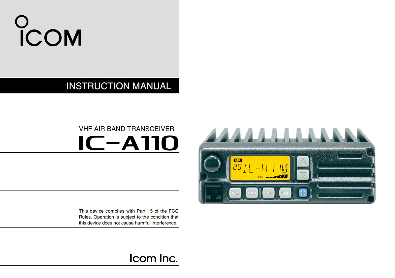 icom_ica110_使用说明书手册_v2011
