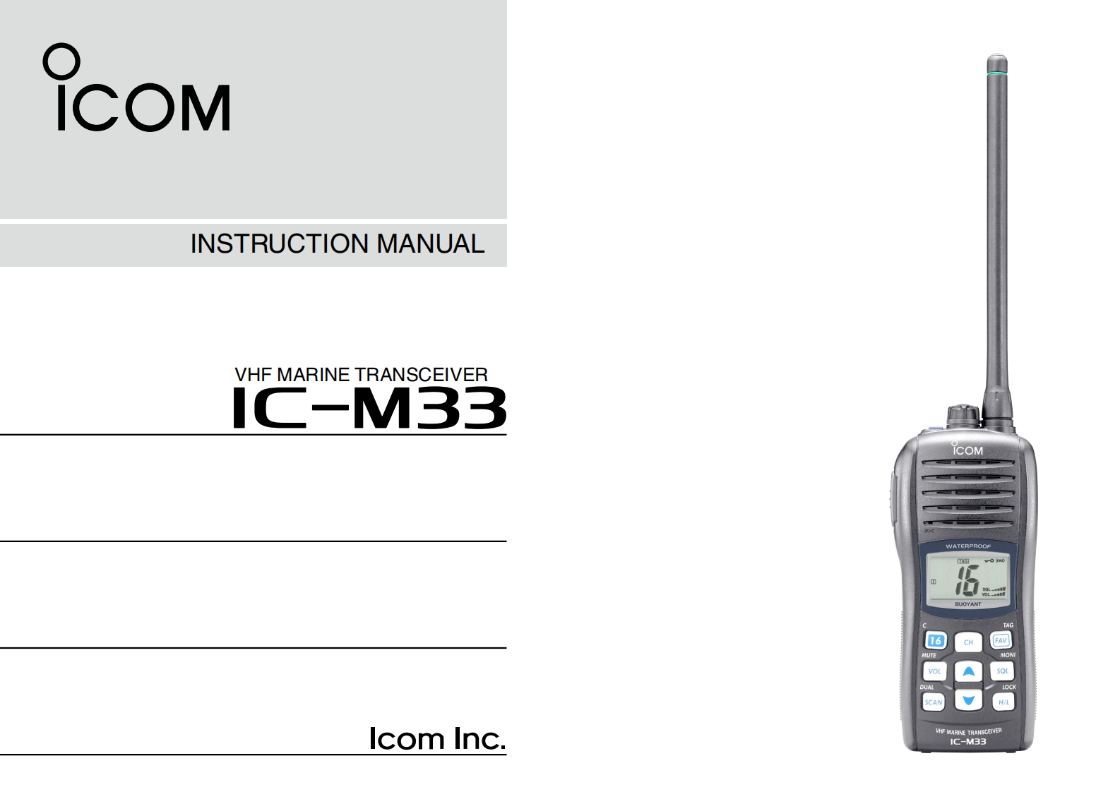 icom_icm33_使用说明书手册