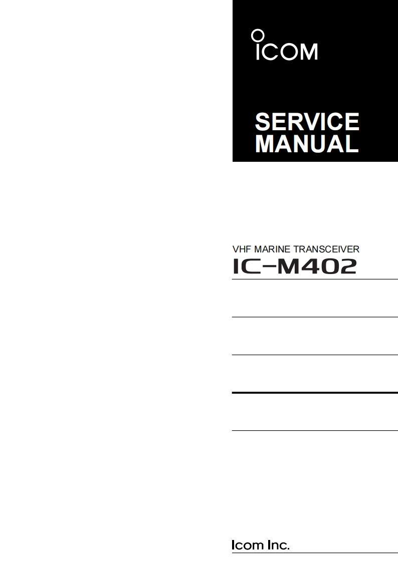 icom_icm402_维修手册电器原理图