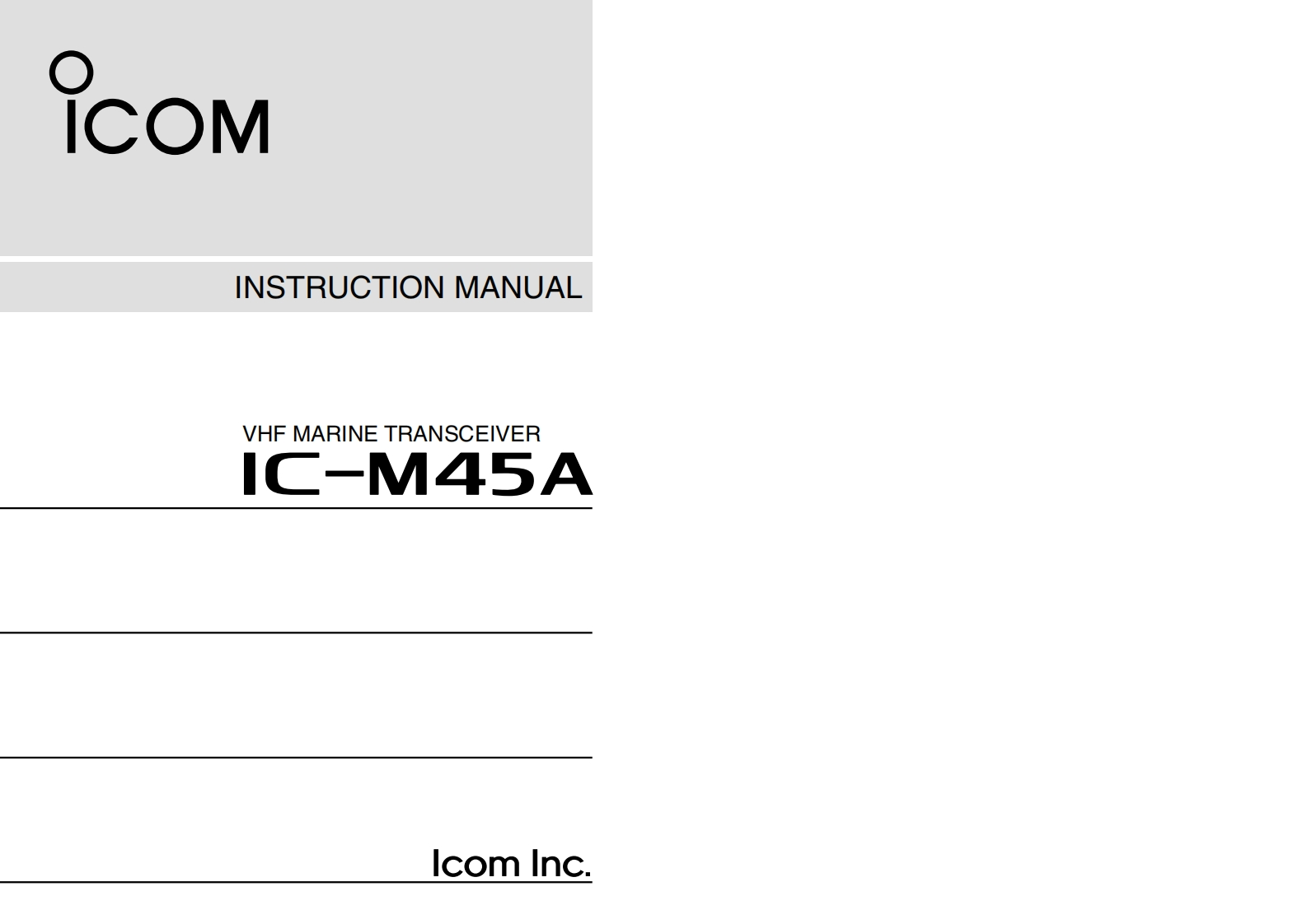 icom_icm45a_使用说明书手册