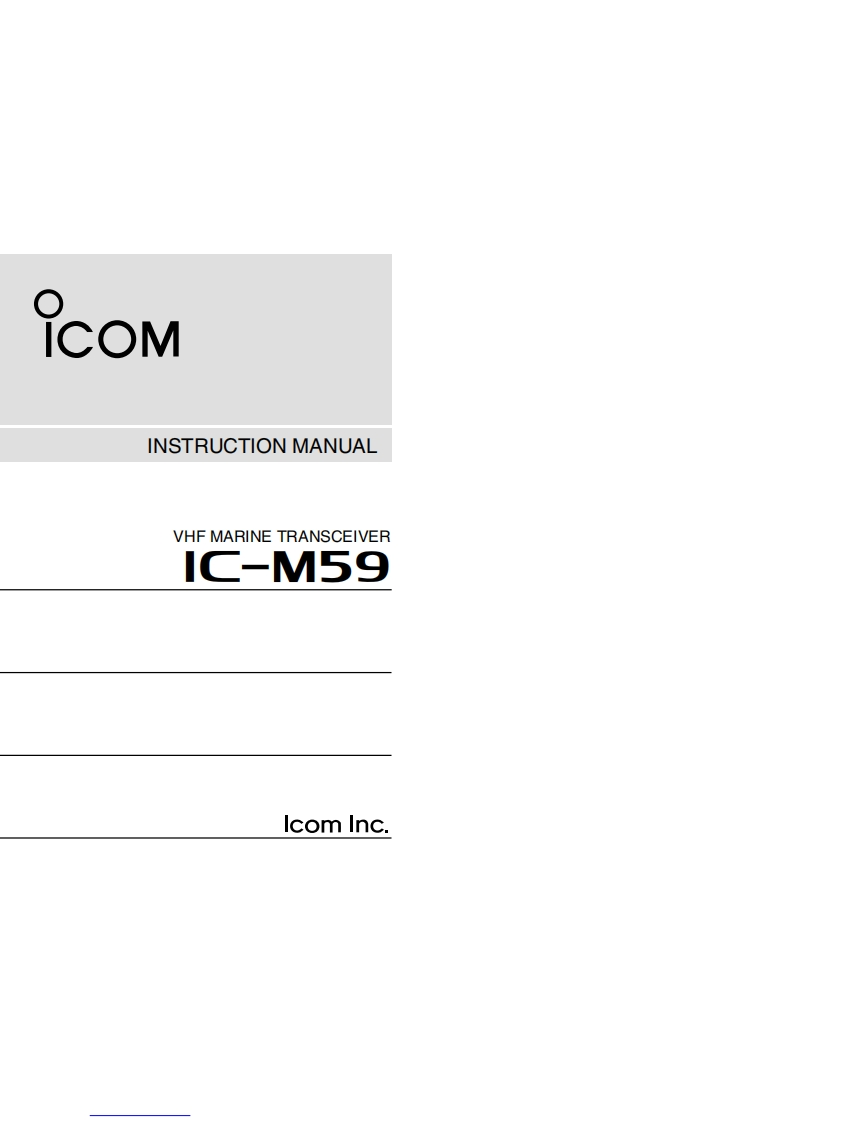 icom_icm59_使用说明书手册