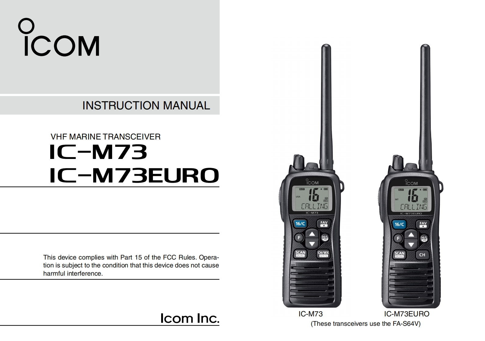 icom_icm73-m73euro_使用说明书手册
