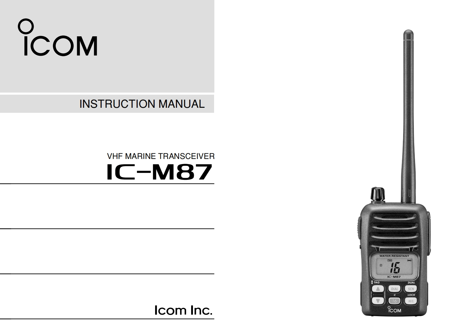 icom_icm87_使用说明书手册