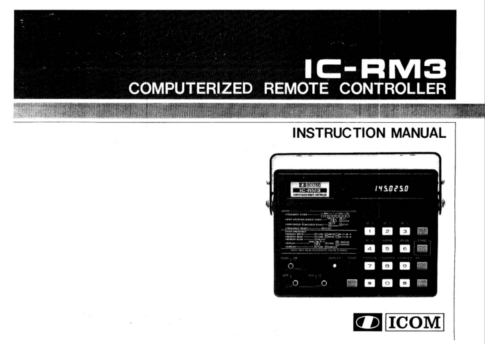 icom_icrm3_使用说明书手册