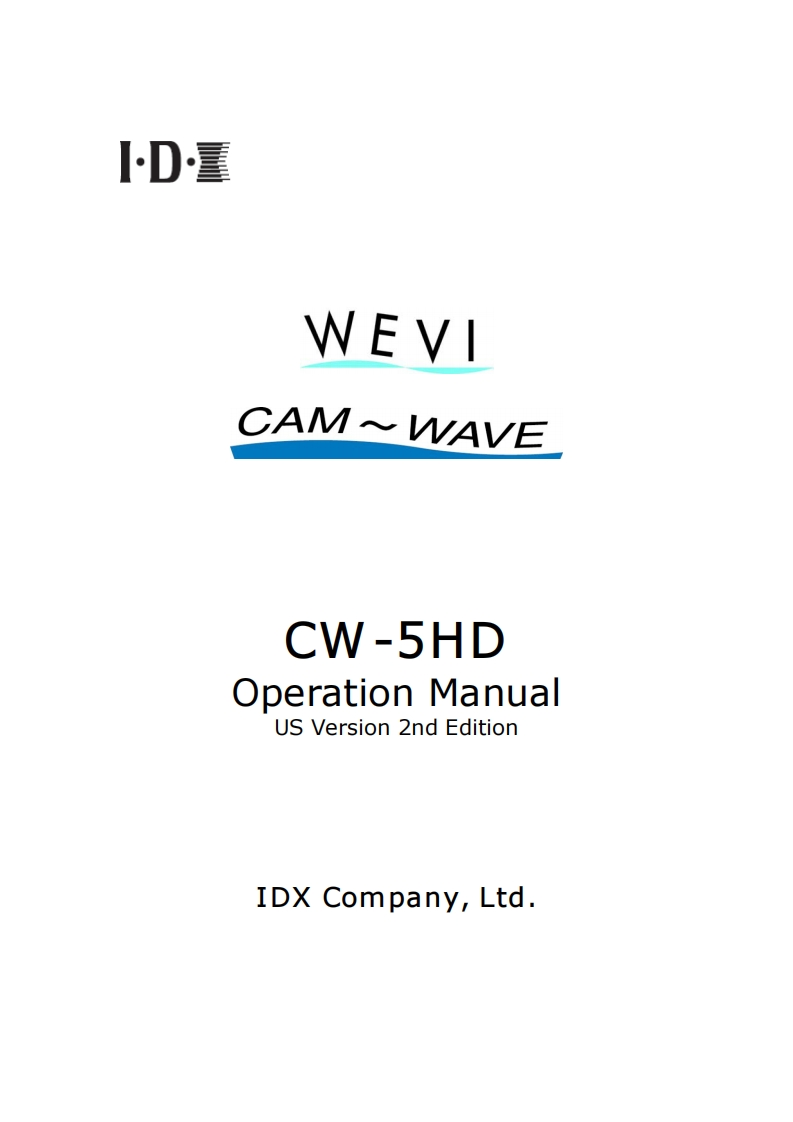 idx_cw-5hd_manual使用说明书手册