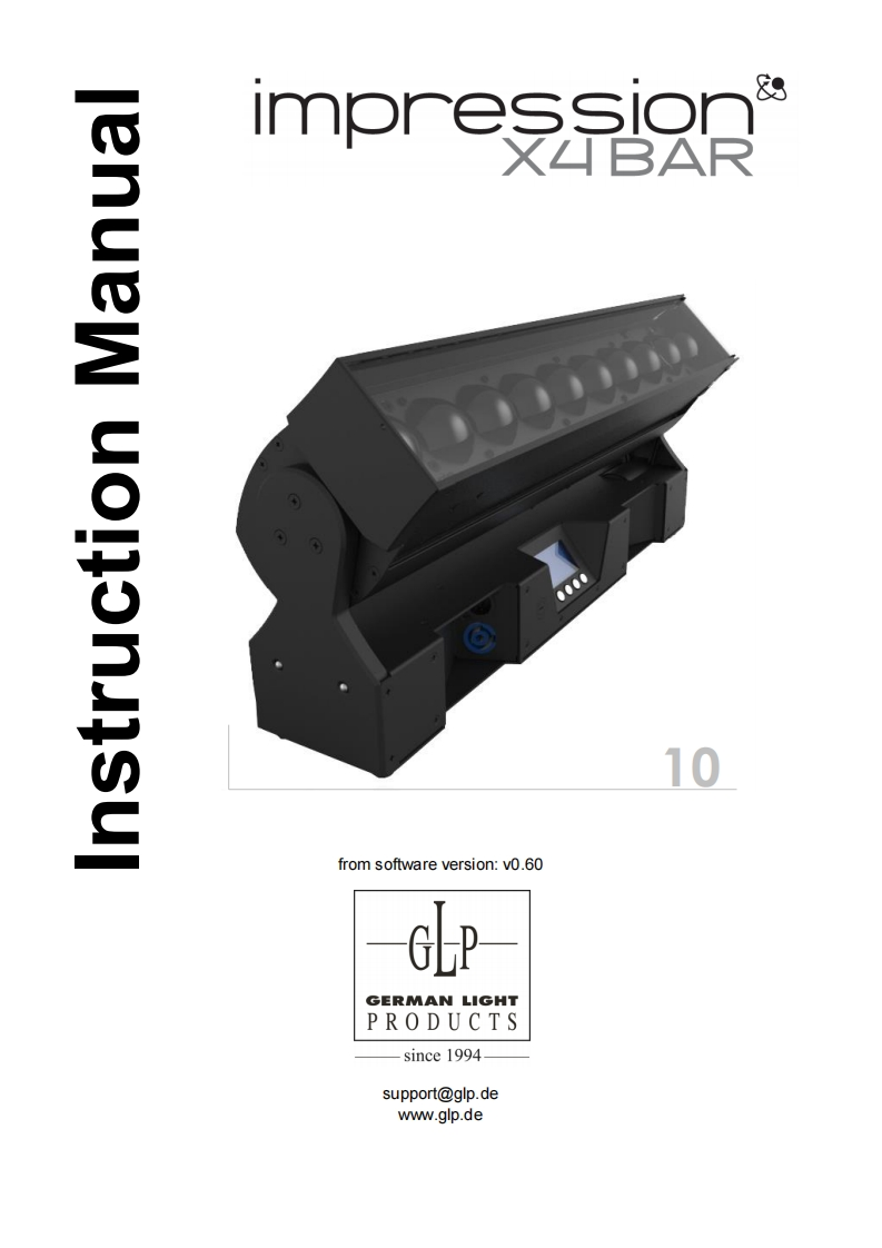 impression_X4Bar10_使用说明书手册_v1.9_EN_DRAFT