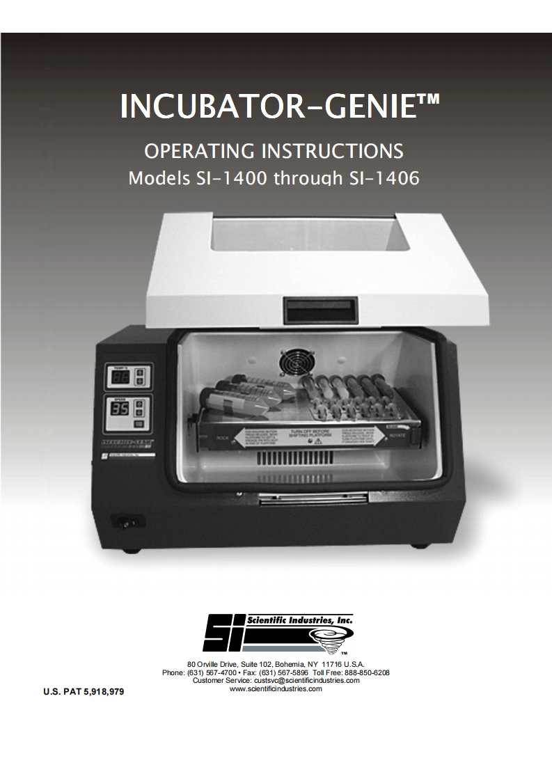 incubator_genie_操作说明书手册-1400