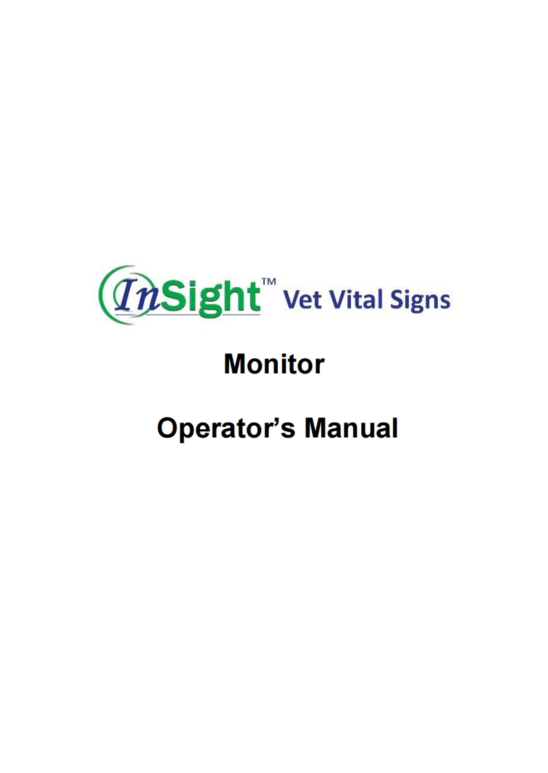 insight_vet_vital_signs_操作说明书手册